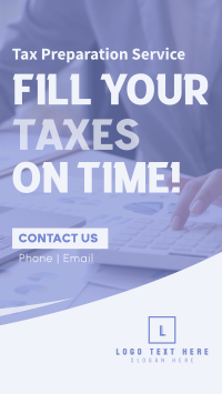 Fill Your Taxes TikTok Video Design