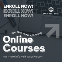 Online Courses Enrollment Instagram Post