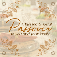 Rustic Passover Greeting Linkedin Post