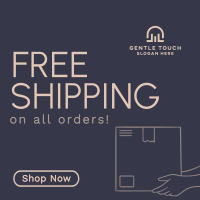 Minimalist Free Shipping Deals Linkedin Post