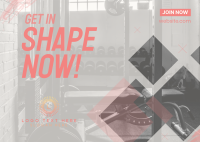 Get In Shape Postcard Design