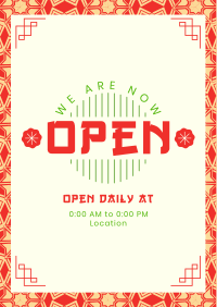 Oriental We’re Open Flyer