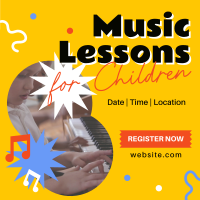 Music Lessons for Kids Instagram Post