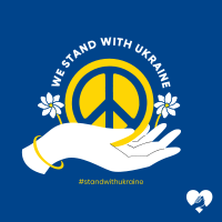 Ukraine Peace Hand Instagram Post Design