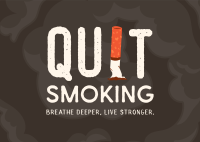 Quit Smoking Postcard