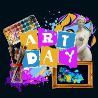 Art Day Collage Instagram Post Design