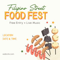 Lets Eat Street Foods Instagram Post Design