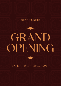 Vintage Grand Opening Poster