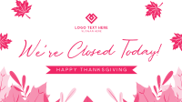 Falling Leaves Closed Sign Facebook Event Cover