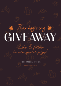 Thanksgiving Day Giveaway Poster