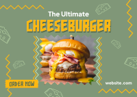 Classic Cheeseburger Postcard