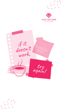 Post it Motivational Notes Facebook Story Design