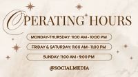 Minimalist Operating Hours Facebook Event Cover