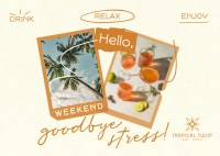 Weekend Quote Getaway Postcard Image Preview