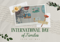 Day of Families Scrapbook Postcard