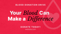 Minimalist Blood Donation Drive Facebook Event Cover Design