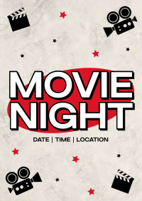 Grunge Movie Night Flyer
