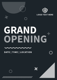 Geometric Shapes Grand Opening Poster