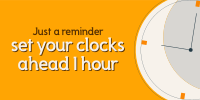 Daylight Saving Reminder Twitter Post Design