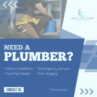 Simple Plumbing Services Instagram Post