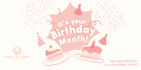 It's your Birthday Month Twitter Post Design