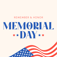 In Honor of Memorial Day Instagram Post Design