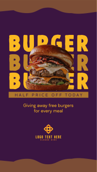 Free Burger Special Instagram Story