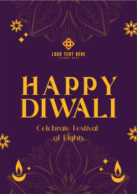 Happy Diwali Greeting Poster