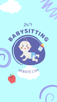 Babysitting Services Illustration Instagram Story