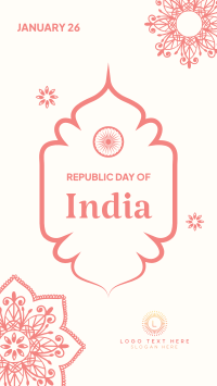 Ornamental Republic Day of India Facebook Story