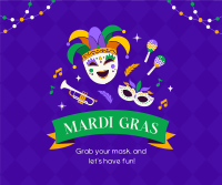 Mardi Gras Celebration Facebook Post