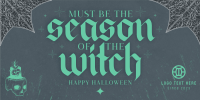 Rustic Halloween Greeting Twitter Post