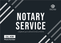 Online Notary Service Postcard Image Preview