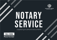 Online Notary Service Postcard Image Preview