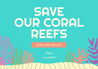 Coral Reef Conference Postcard Design