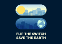 Flip The Switch Postcard