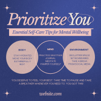 Minimalist Self-Care Tips Instagram Post Design