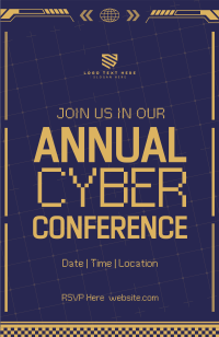 Modern Pixel Techno Invitation