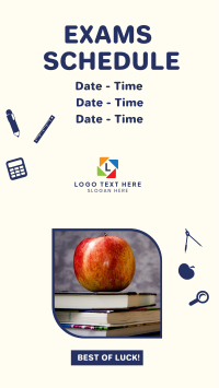 Exams Schedule Announcement Instagram Story