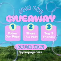 Giveaway Quirky Bubbles Instagram Post