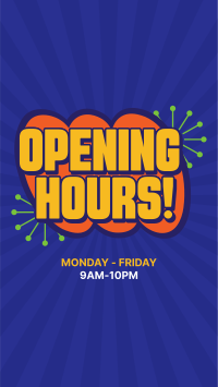 Opening Hours Sticker Facebook Story