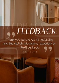 Minimalist Hotel Feedback Poster