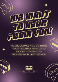 Retro Customer Feedback Poster