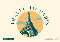 Paris Travel Booking Postcard