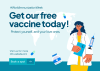 Free Vaccine Shots Postcard