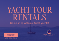 Relaxing Yacht Rentals Postcard