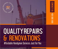 Quality Repairs and Renovations Facebook Post