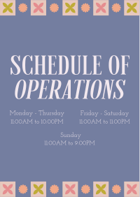 Floral Operating Hours Flyer