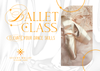 Elegant Ballet Class Postcard