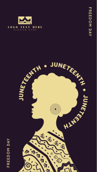 Beautiful Woman Juneteenth Facebook Story